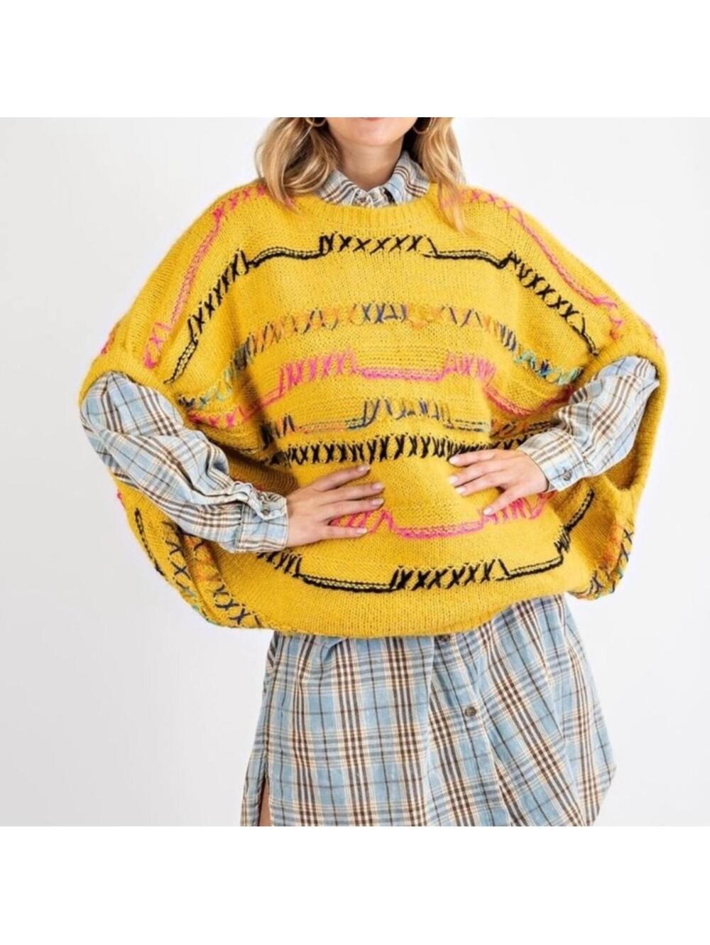 Easel crazy fun knit sweater